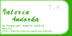 valeria andorka business card